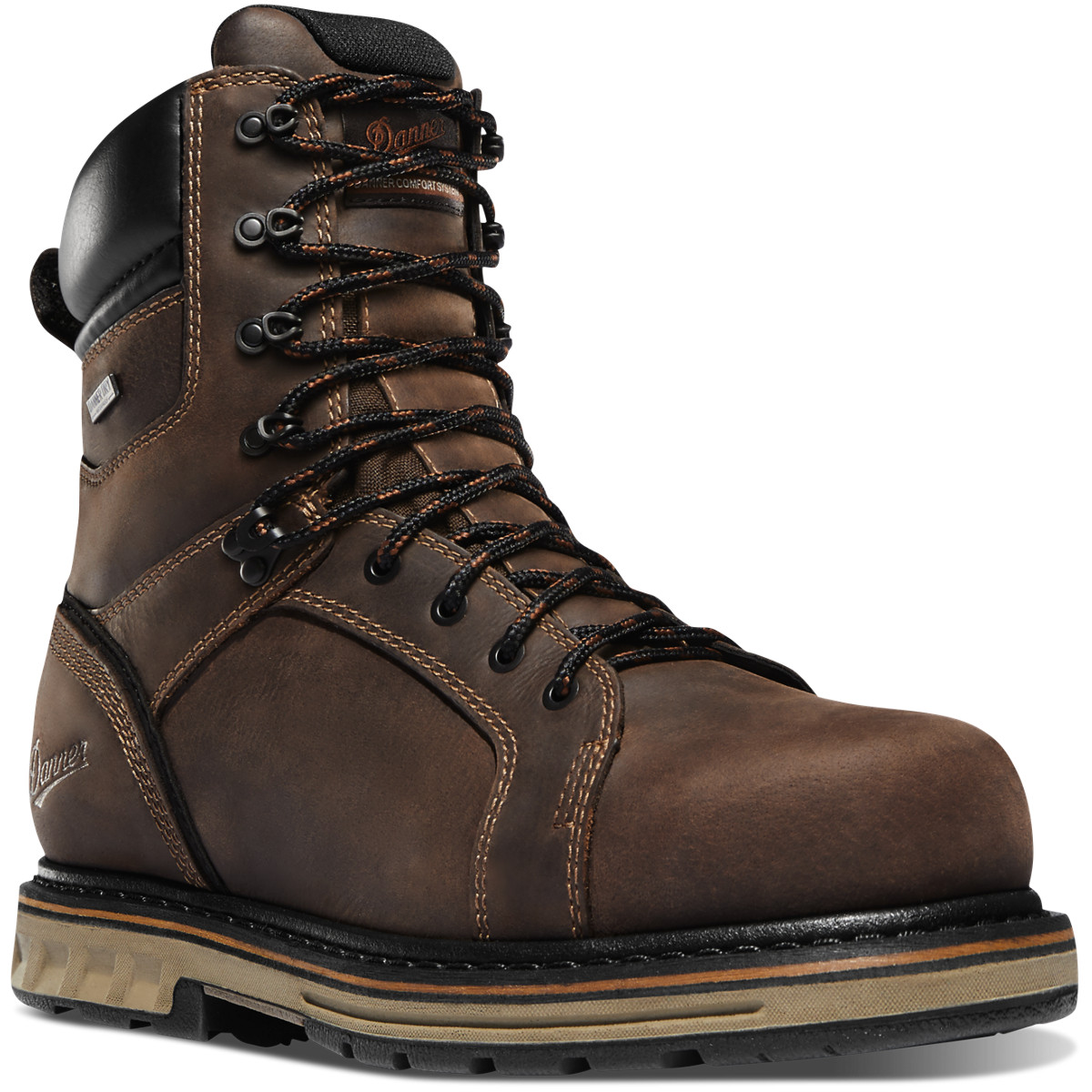 Botas De Trabajo Danner Hombre Mexico - Steel Yard 8 Marrom Oscuro - LQVEJ6980